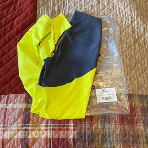 NWT Zyia neon yellow parallel luxe leggings - xxs 0